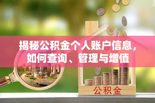 都安揭秘公积金个人账户信息，如何查询、管理与增值