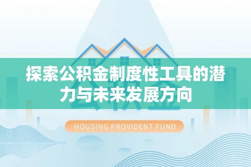 都安探索公积金制度性工具的潜力与未来发展方向