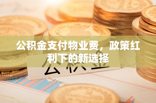 都安公积金支付物业费，政策红利下的新选择