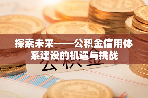 都安探索未来——公积金信用体系建设的机遇与挑战